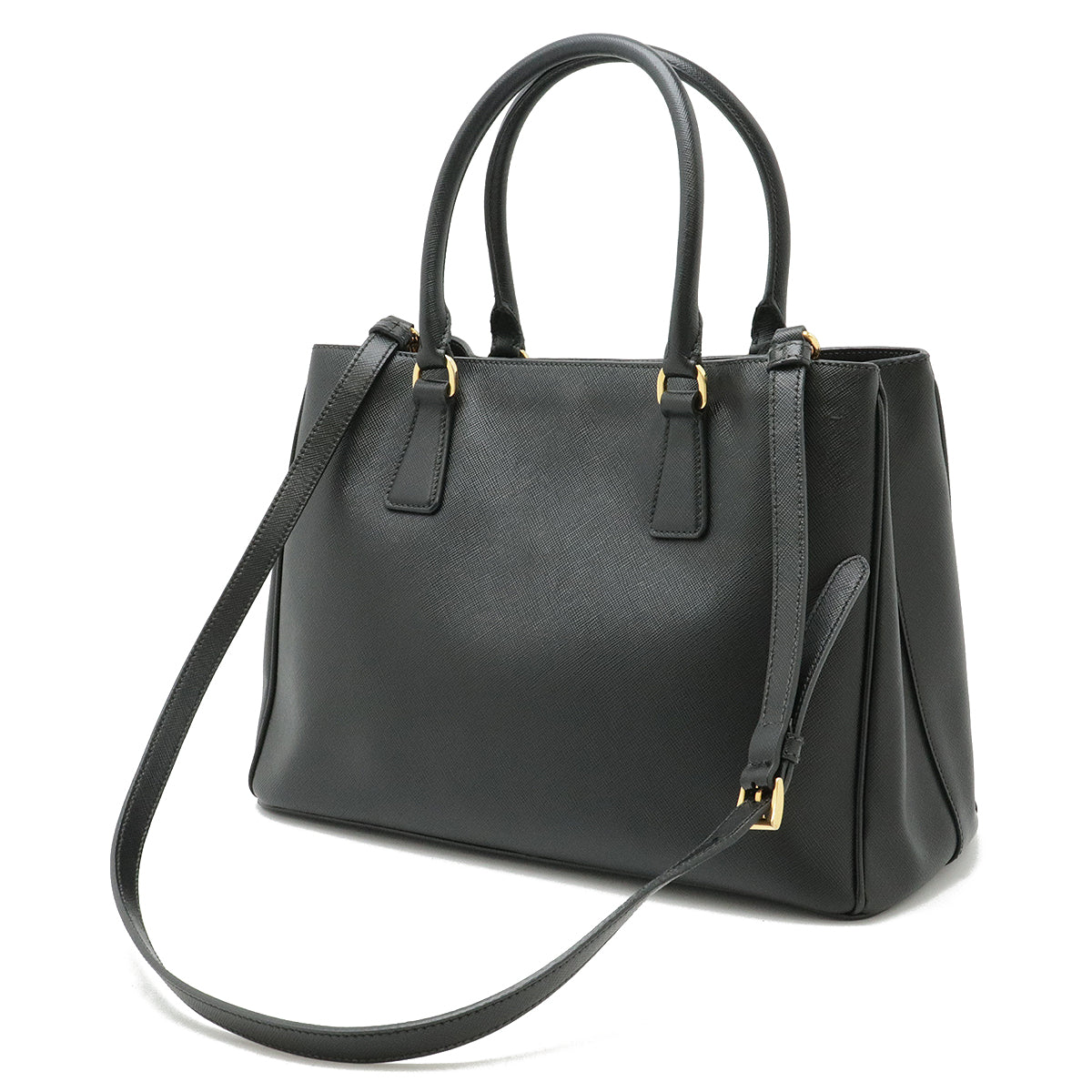 Prada Saffiano Lux Leather Handbag Black