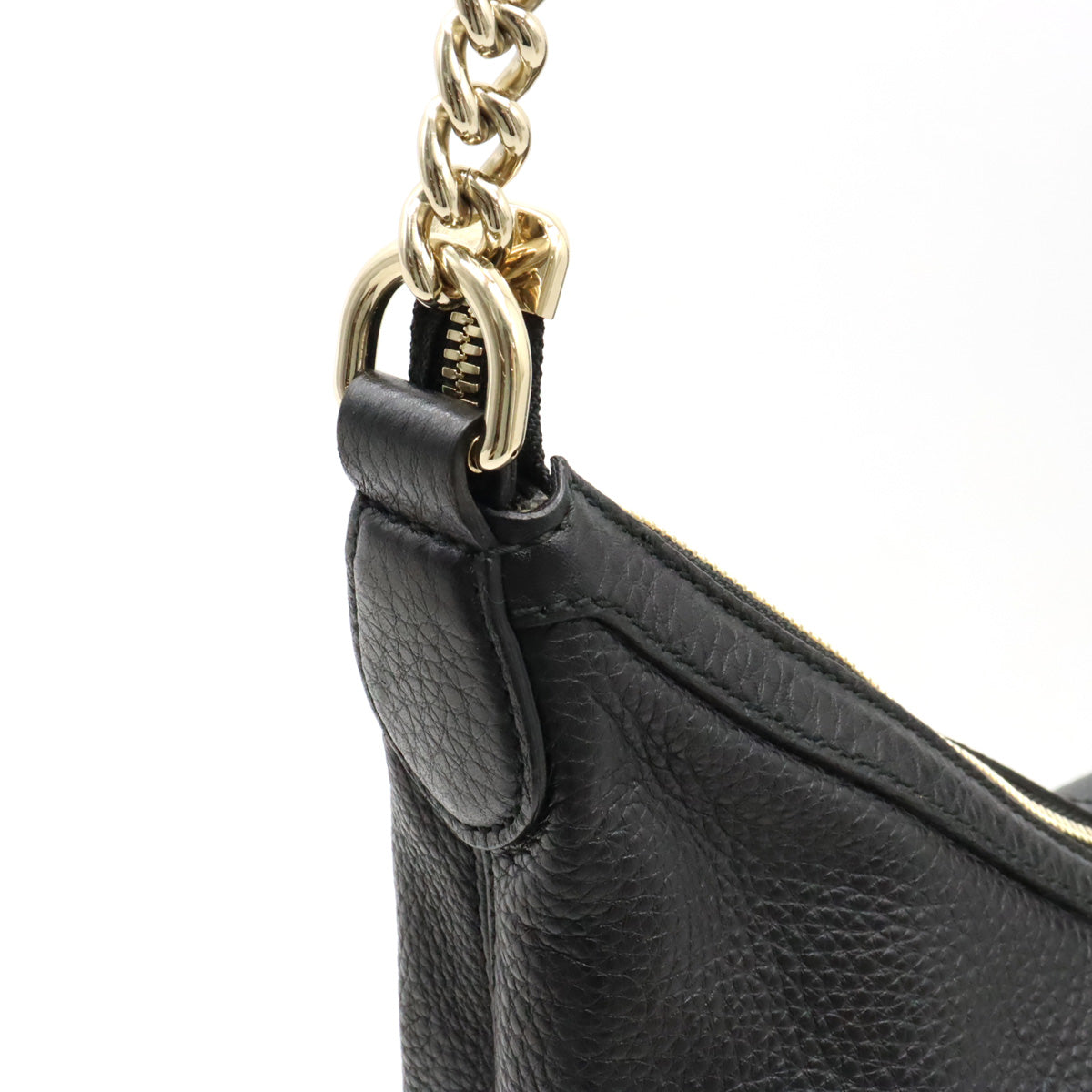 Gucci Soho Leather Chain Shoulder Bag Black