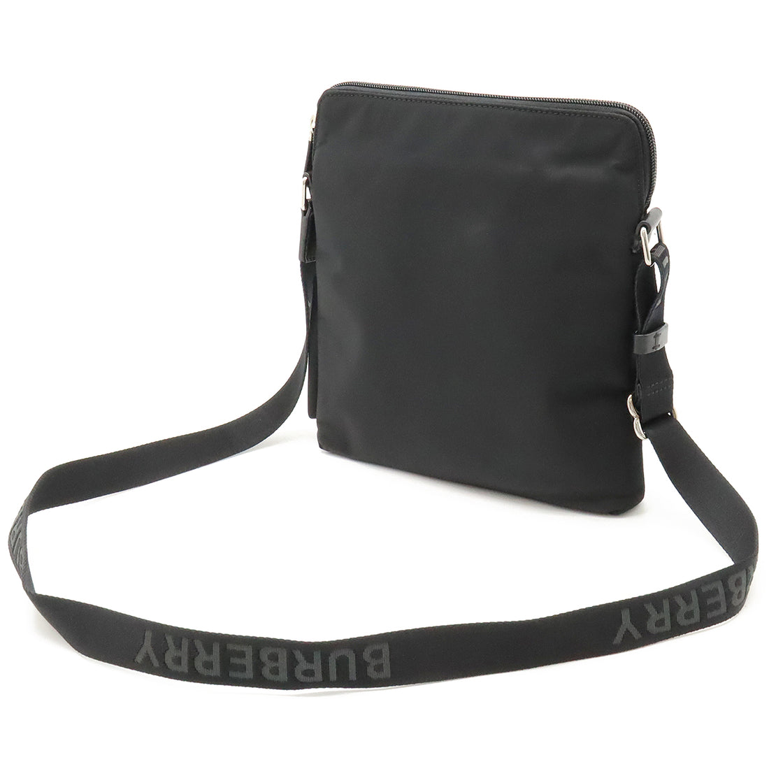 Burberry Nylon Leather Crossbody Bag Black