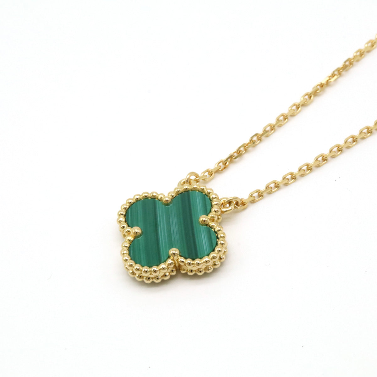 Van Cleef & Arpels Vintage Alhambra Necklace Pendant K18YG Malachite VCARO9VA00