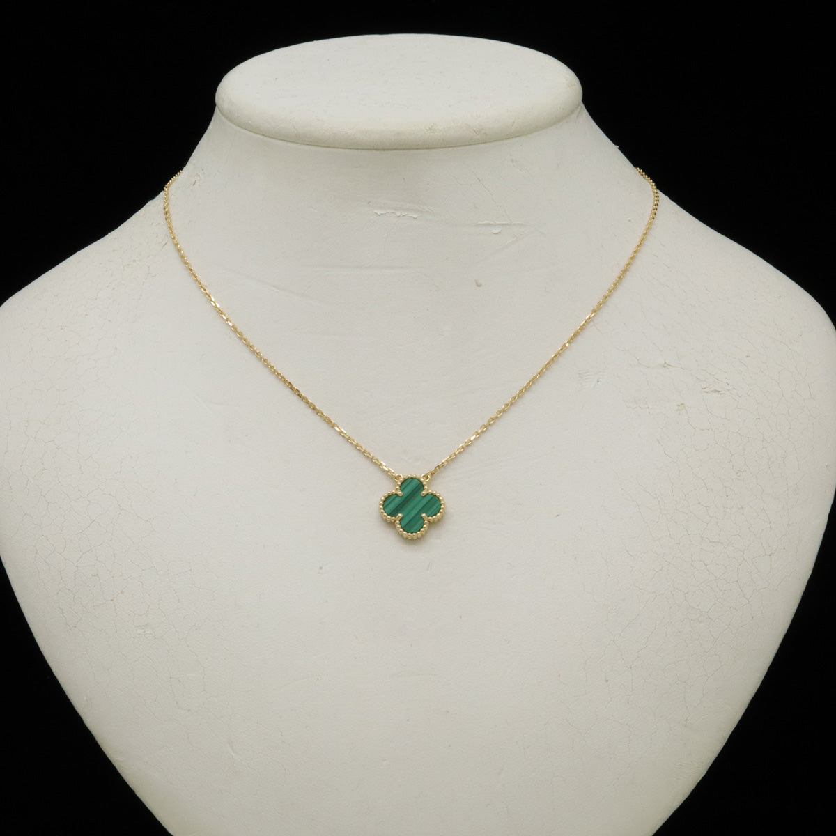 Van Cleef & Arpels Vintage Alhambra Necklace Pendant K18YG Malachite VCARO9VA00