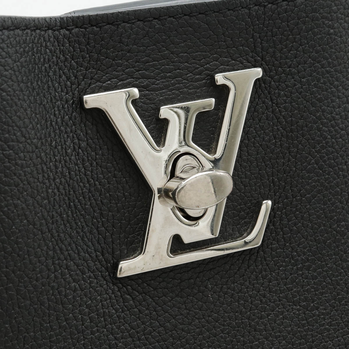 Louis Vuitton Lockme Go Leather Tote Bag Black