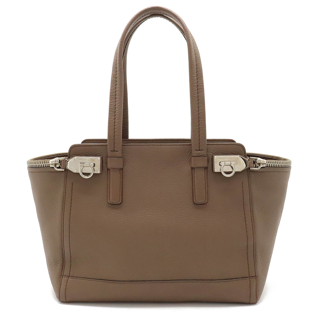 Salvatore Ferragamo Leather Ariana Varve Gancini Tote Bag