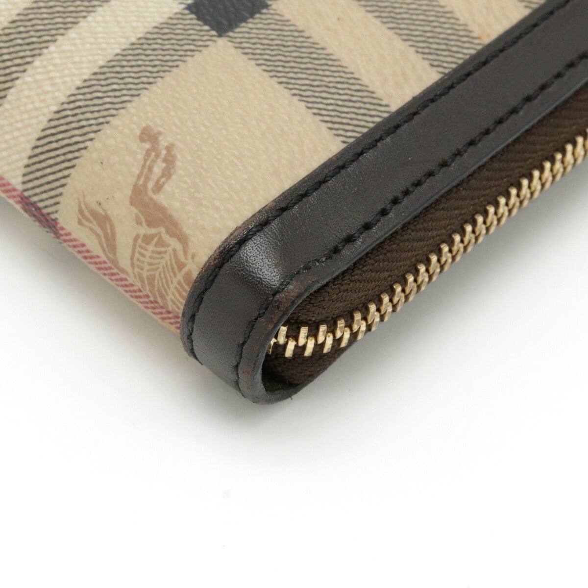 Burberry Shadow Horse Check PVC Leather Wallet