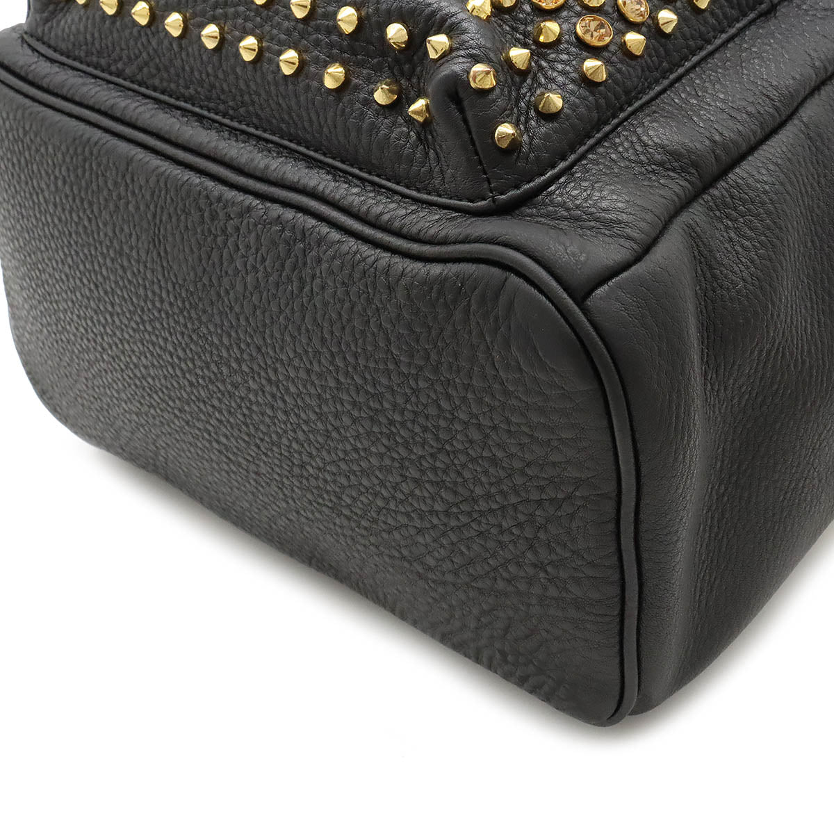 MCM Leather Studded Backpack Black