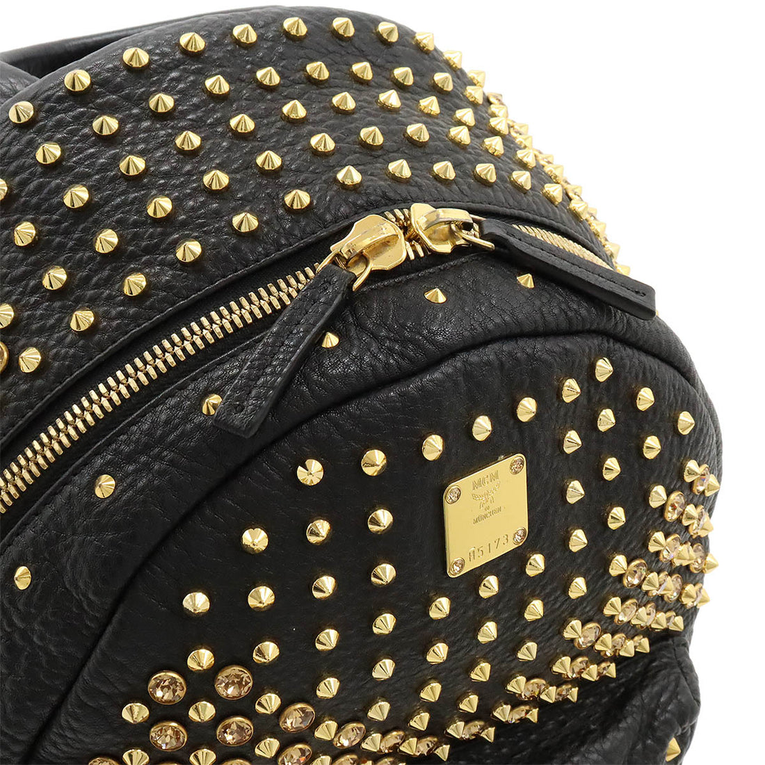 MCM Leather Studded Rhinestone Backpack in Great Condition