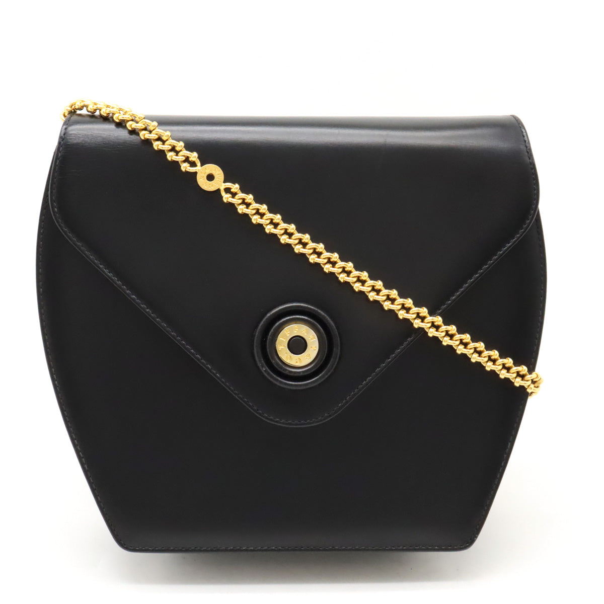 Tiffany & Co Leather Chain Shoulder Bag Black