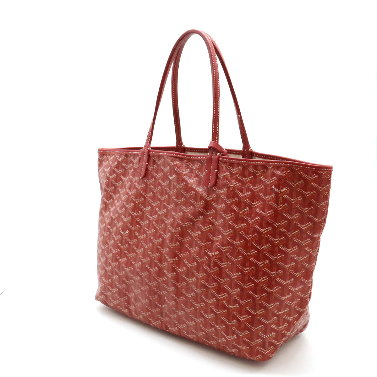 Goyard St. Louis PM Tote Bag Coated Canvas/Leather Red White