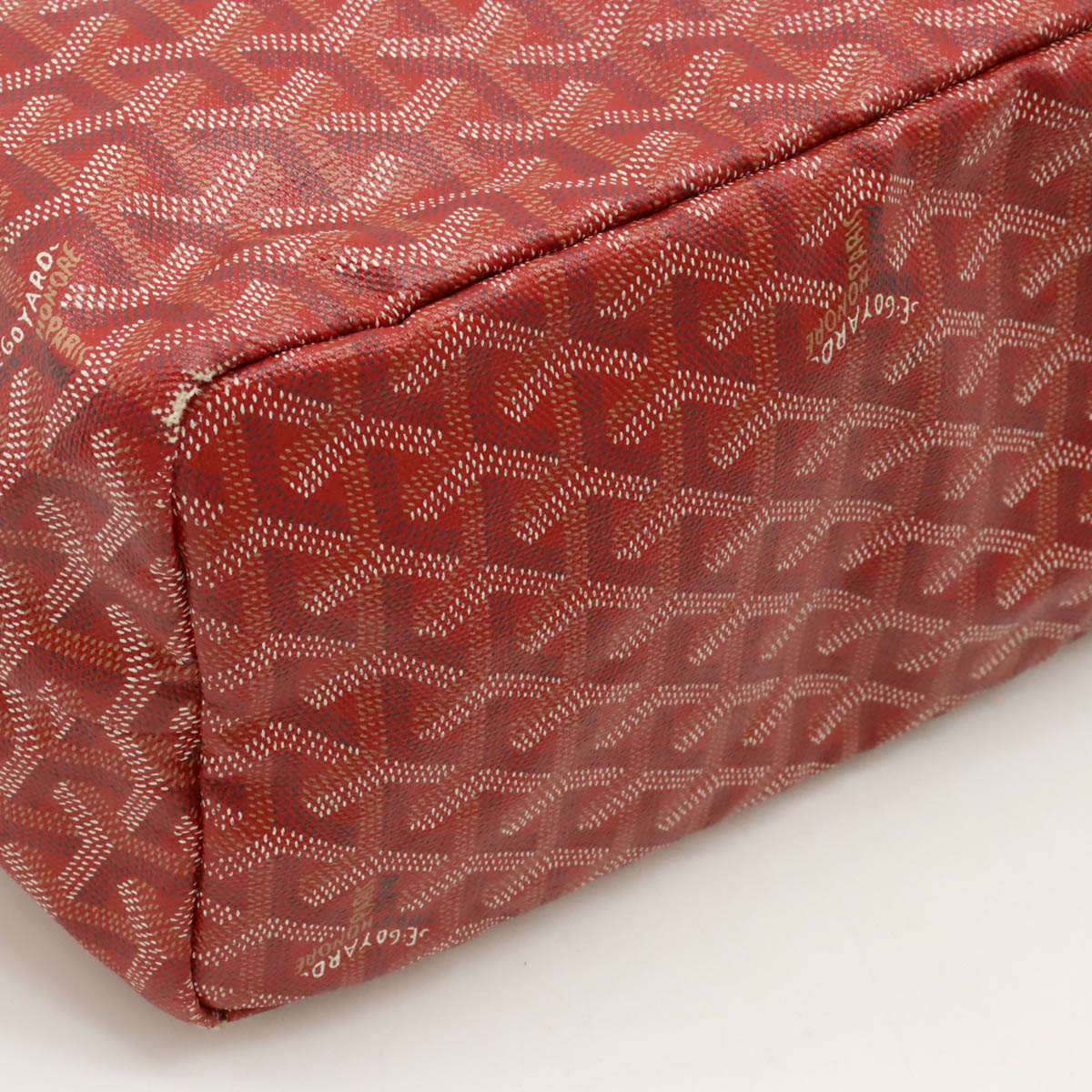 Goyard St. Louis PM Tote Bag Coated Canvas/Leather Red White