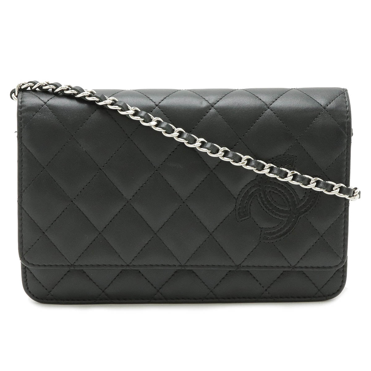 Chanel Simply CC Matelasse Leather Chain Wallet Shoulder Bag A80219 in Great Condition