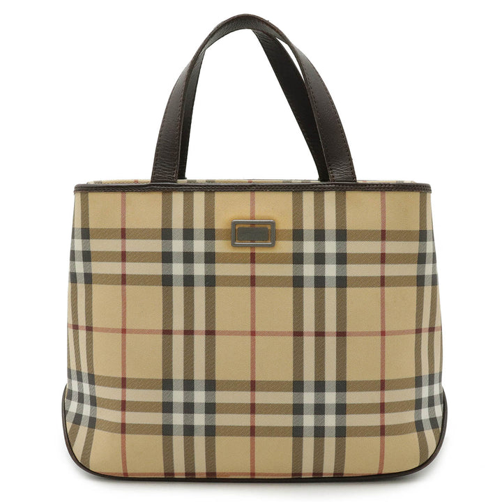 Burberry Nova Check PVC Leather Tote Bag in Very Good Condition