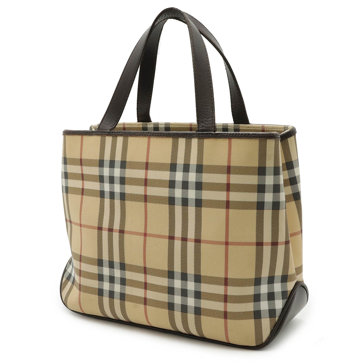 Burberry Nova Check PVC Leather Tote Bag in Very Good Condition