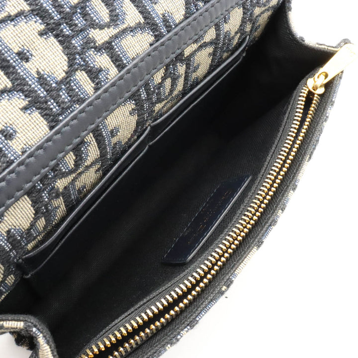 Christian Dior Oblique Jacquard 30 Montaigne 2-in-1 Shoulder Bag Navy in Pristine Condition