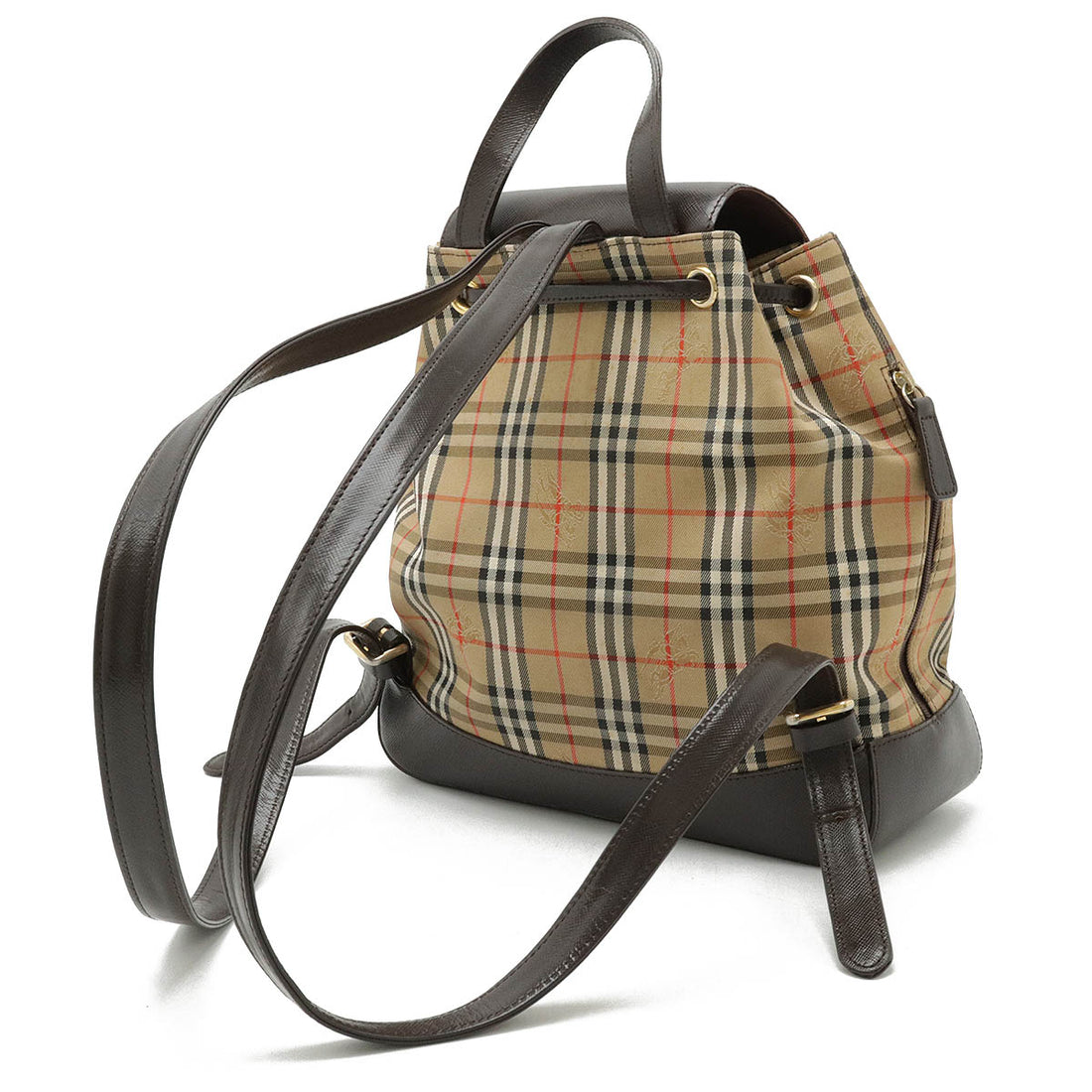 Burberry Nova Check Shadow Horse Canvas/Leather Backpack in Very Good Condition