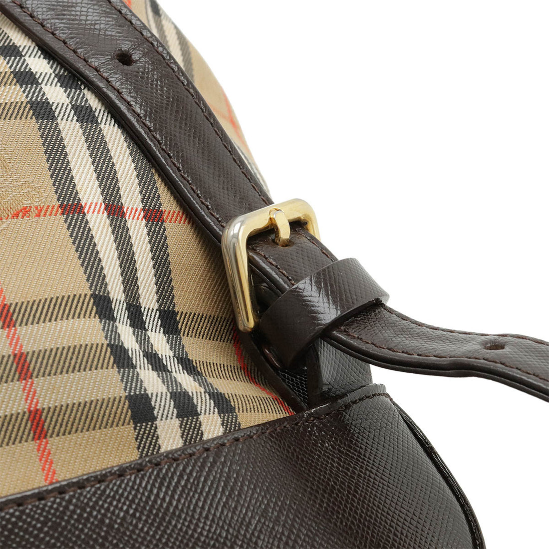 Burberry Nova Check Shadow Horse Canvas/Leather Backpack in Very Good Condition