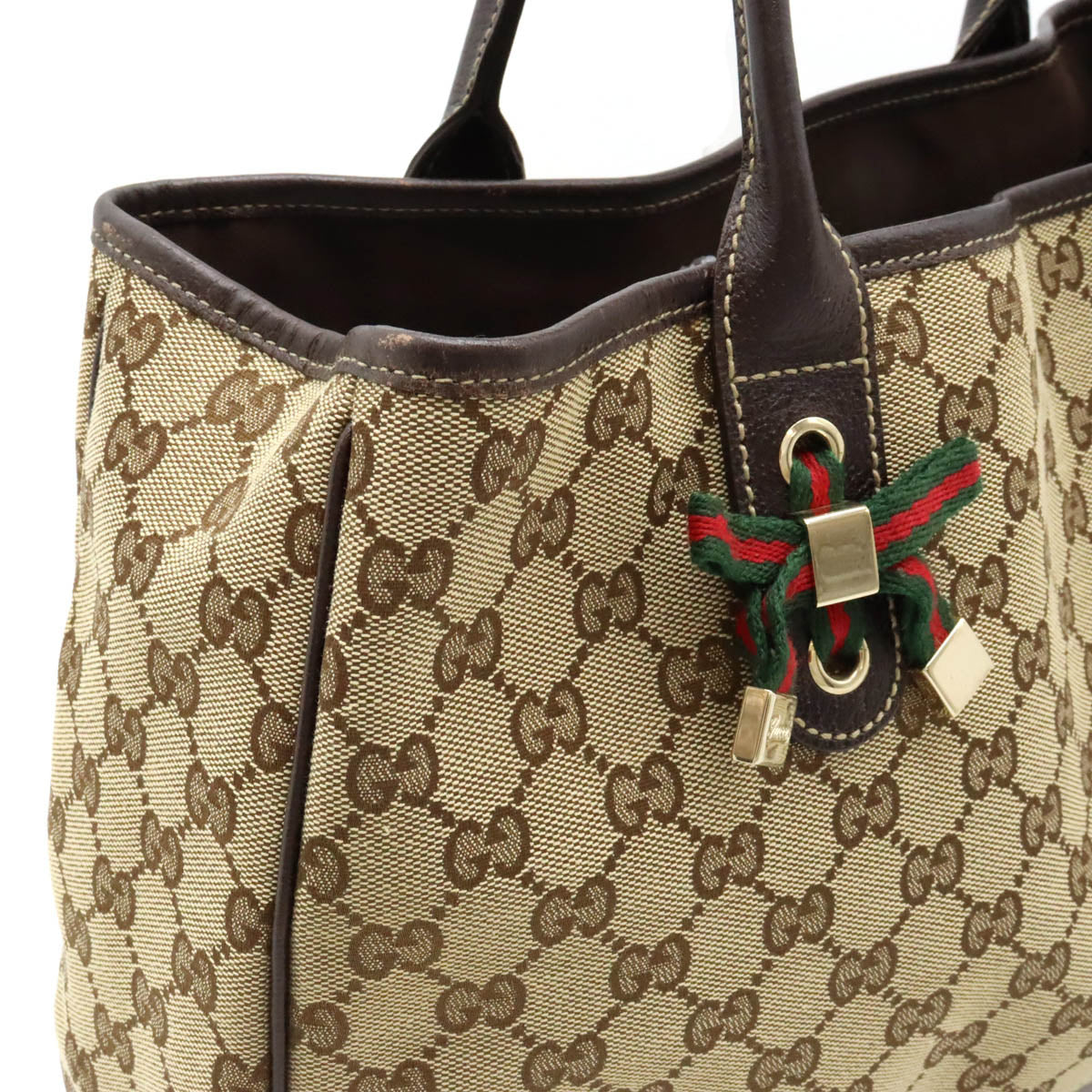 Gucci GG Canvas Princy Ribbon Tote Bag