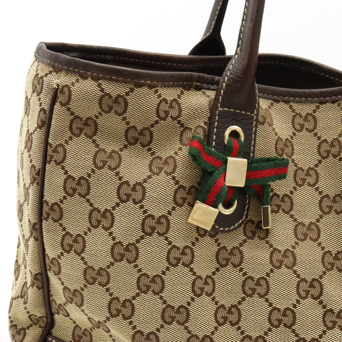 Gucci GG Canvas Princy Ribbon Tote Bag