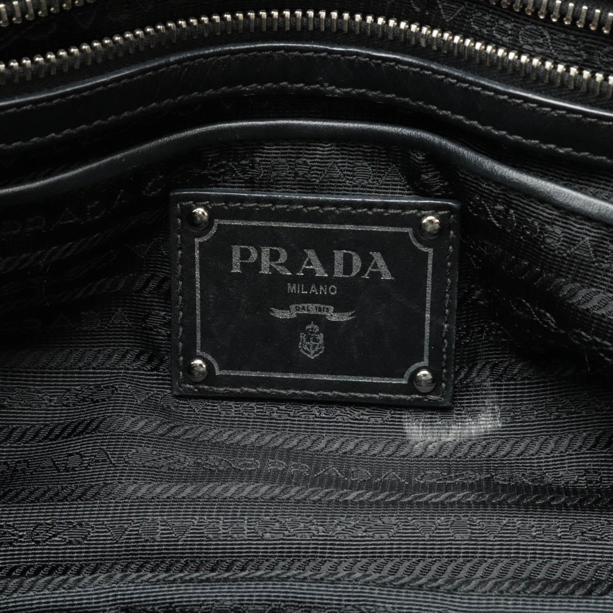 Prada Nylon Leather 2WAY Tote Handbag 1BA021