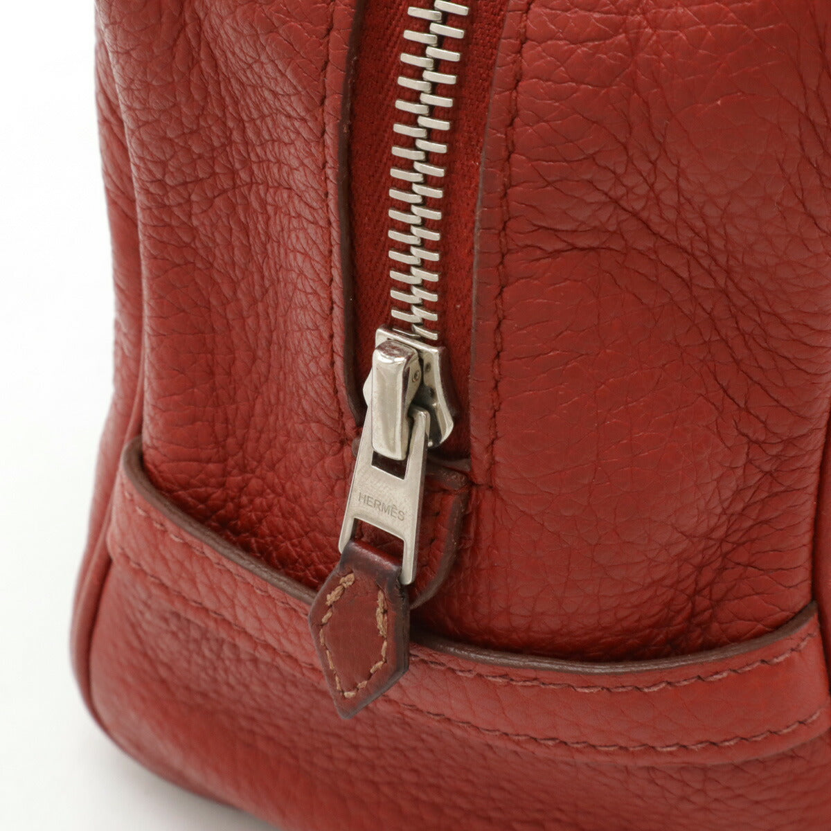 Hermes Victoria GM Clutch Red Leather