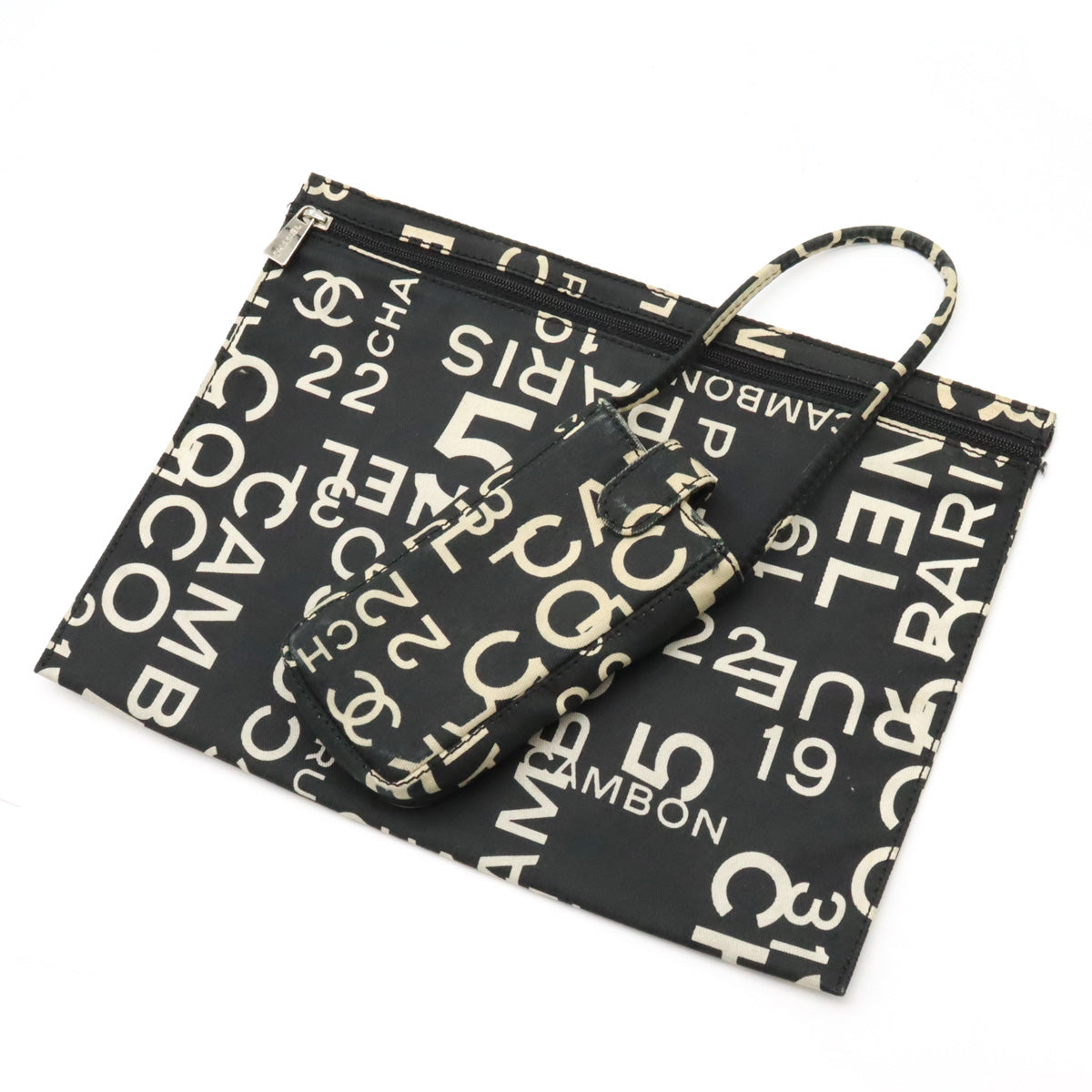 Chanel Canvas Plastic Chain Logo Tote Bag A18303