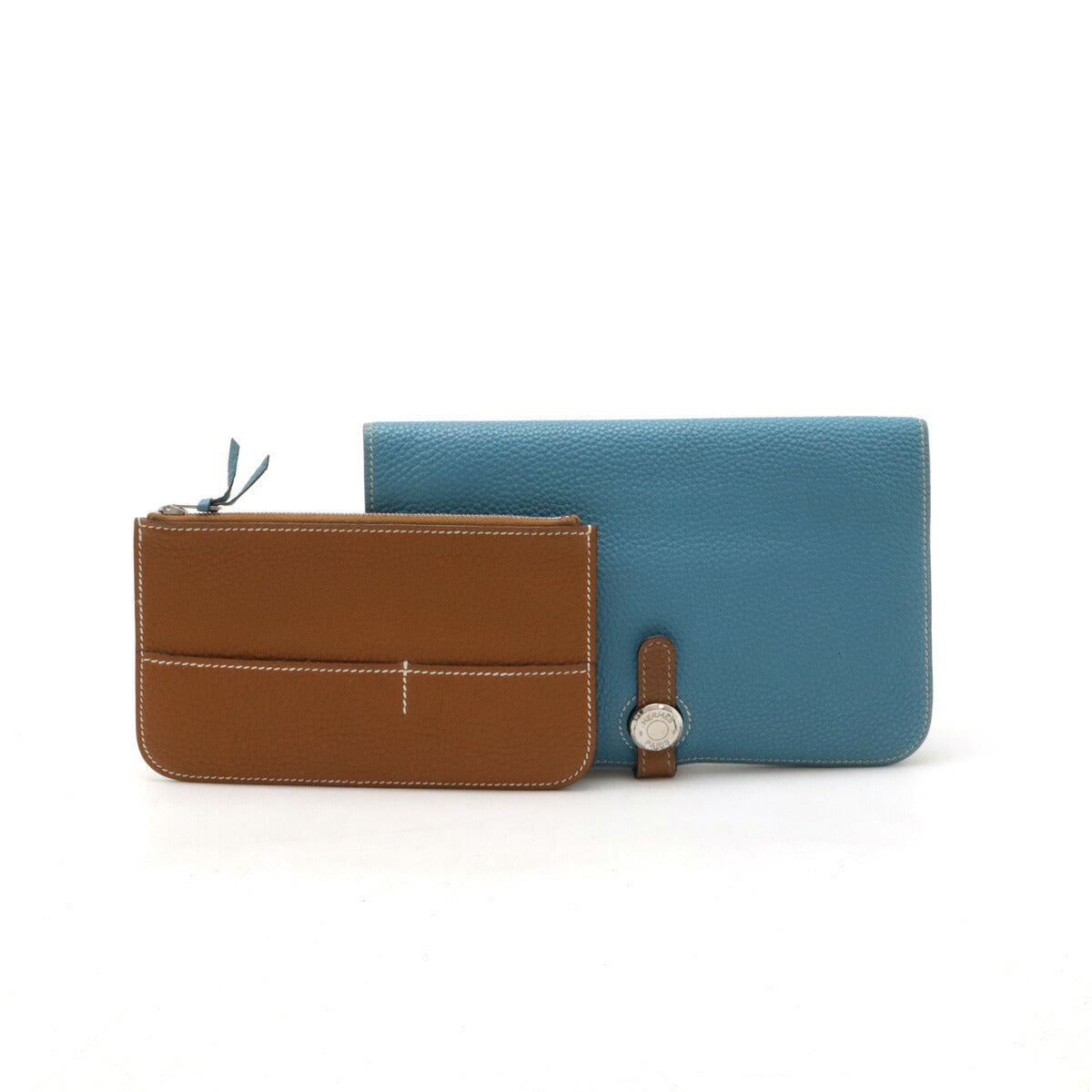 Hermes Dogon Duo GM Bifold Wallet Leather