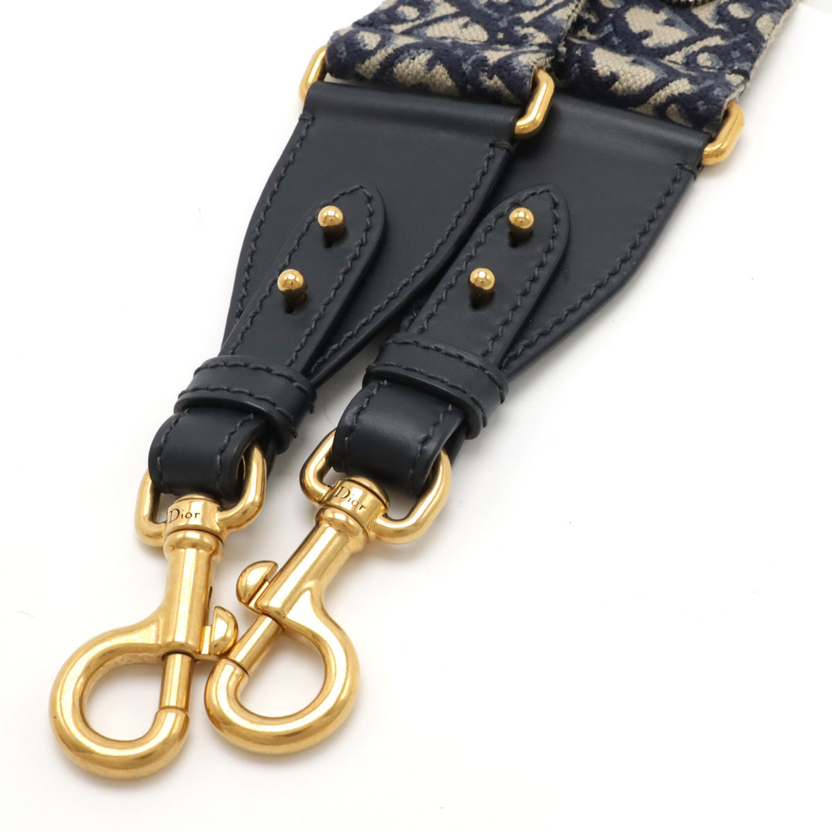 Dior Oblique Embroidery Medallion Canvas/Leather Shoulder Strap