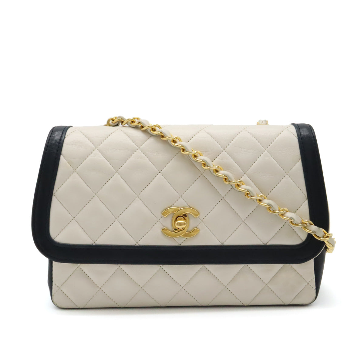 Chanel Leather Matelasse Coco Mark Chain Shoulder Bag