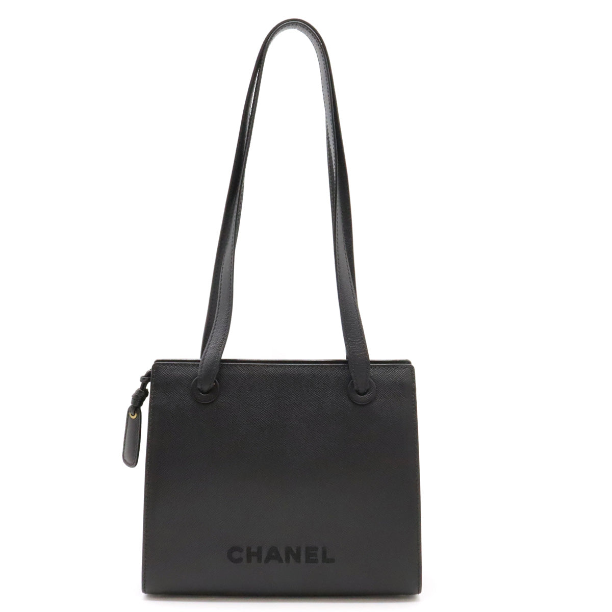 Chanel Caviar Skin Logo Tote Bag