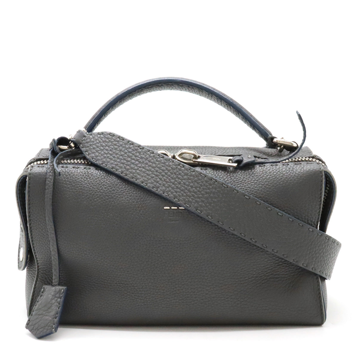 Fendi Leather Selleria Ray Mini Boston Handbag