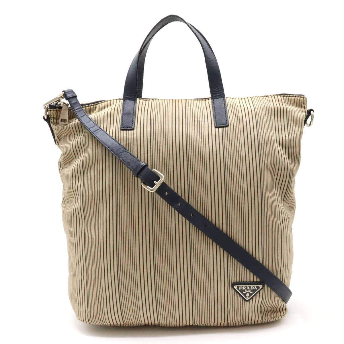 Prada Canvas Leather 2WAY Tote Bag B2052G