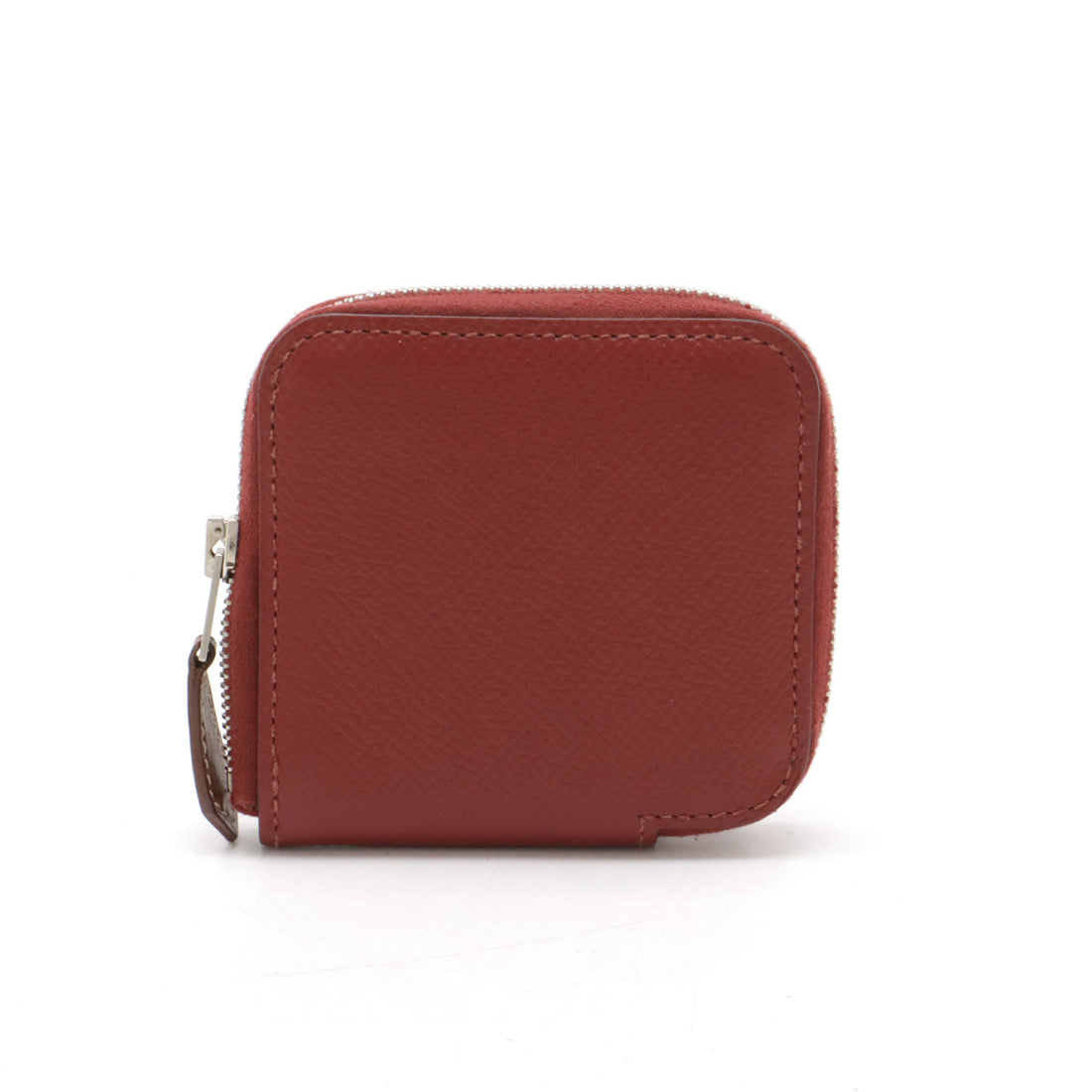 Hermes Azap Silk'in Compact Mini Coin Case Bordeaux