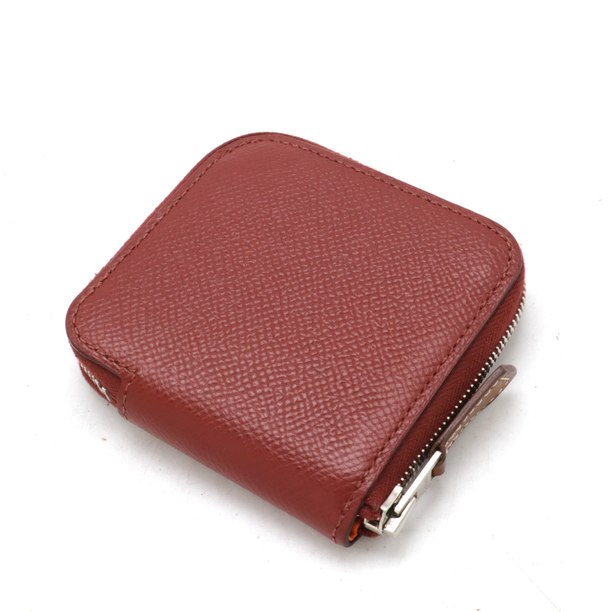 Hermes Azap Silk'in Compact Mini Coin Case Bordeaux in Very Good Condition