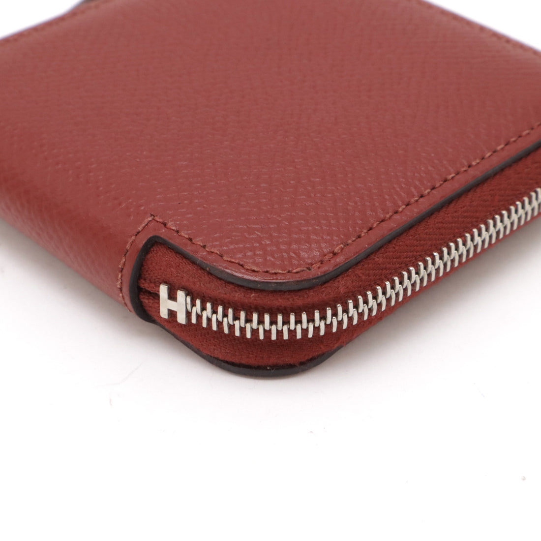 Hermes Azap Silk'in Compact Mini Coin Case Bordeaux