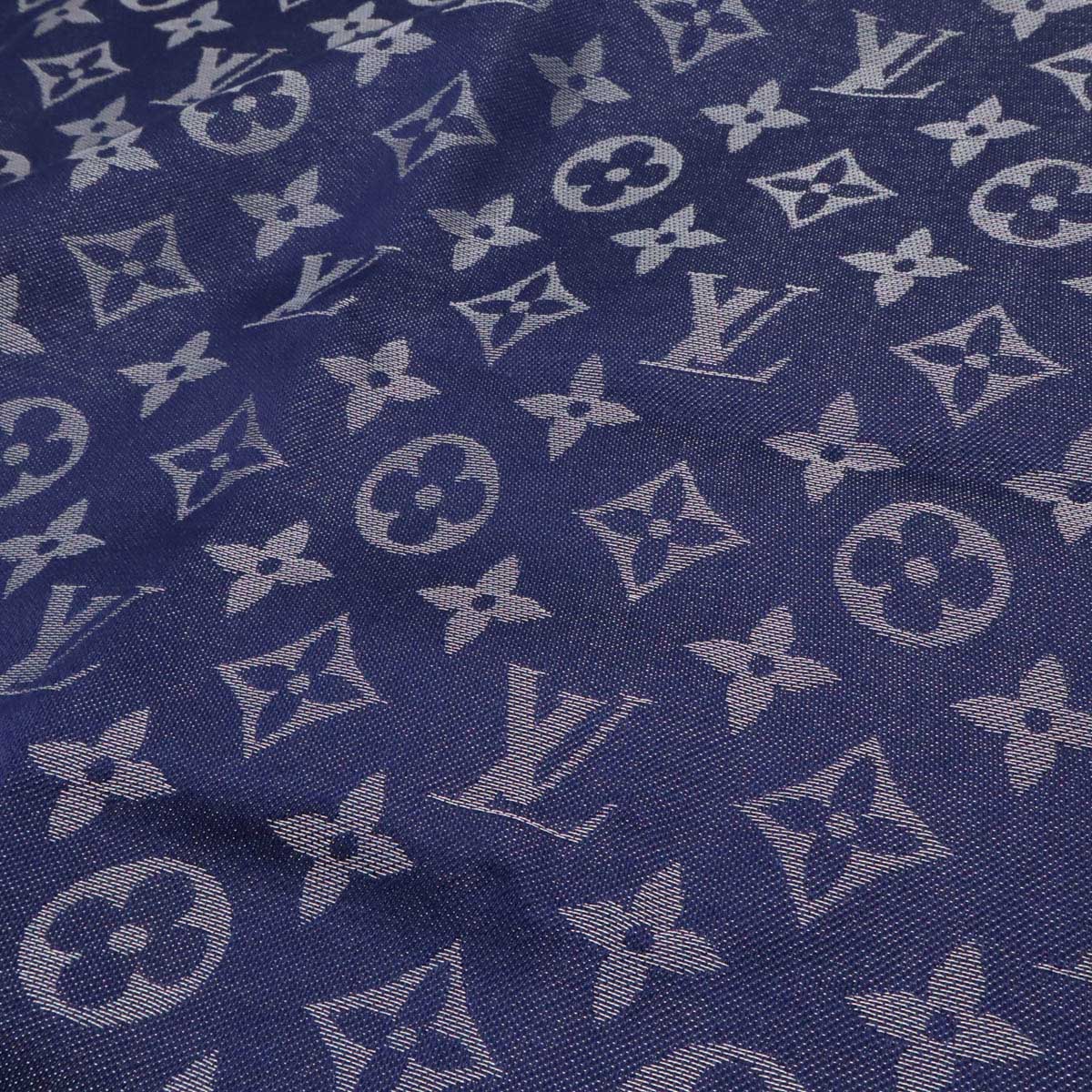 Louis Vuitton Monogram Shine Shawl Navy Blue