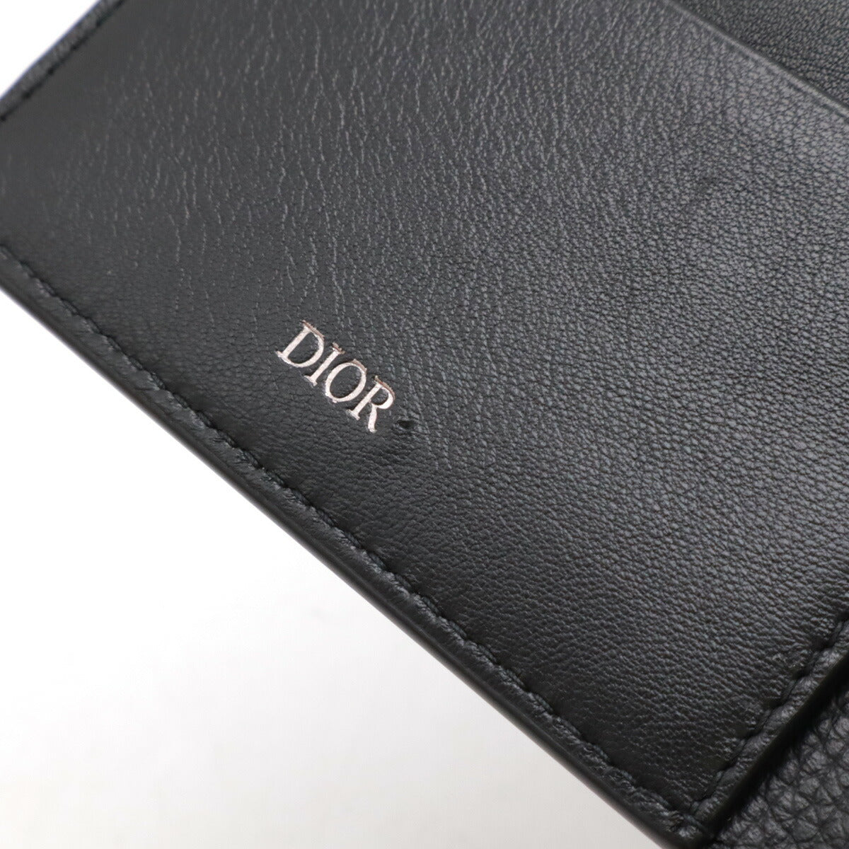 Dior Leather Passport Case Card Holder Black