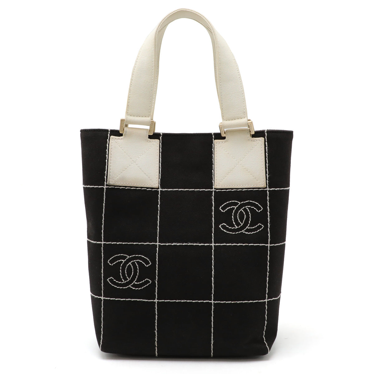 Chanel Canvas Chocobar Handbag Tote Bag