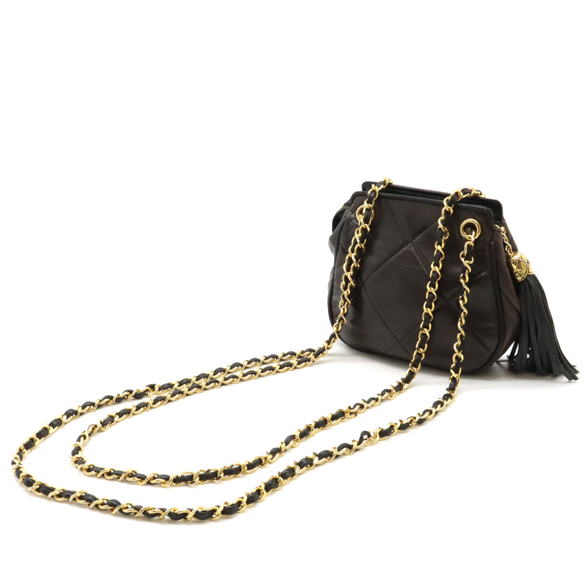 Chanel Leather Coco Mark Matelasse Chain Tote