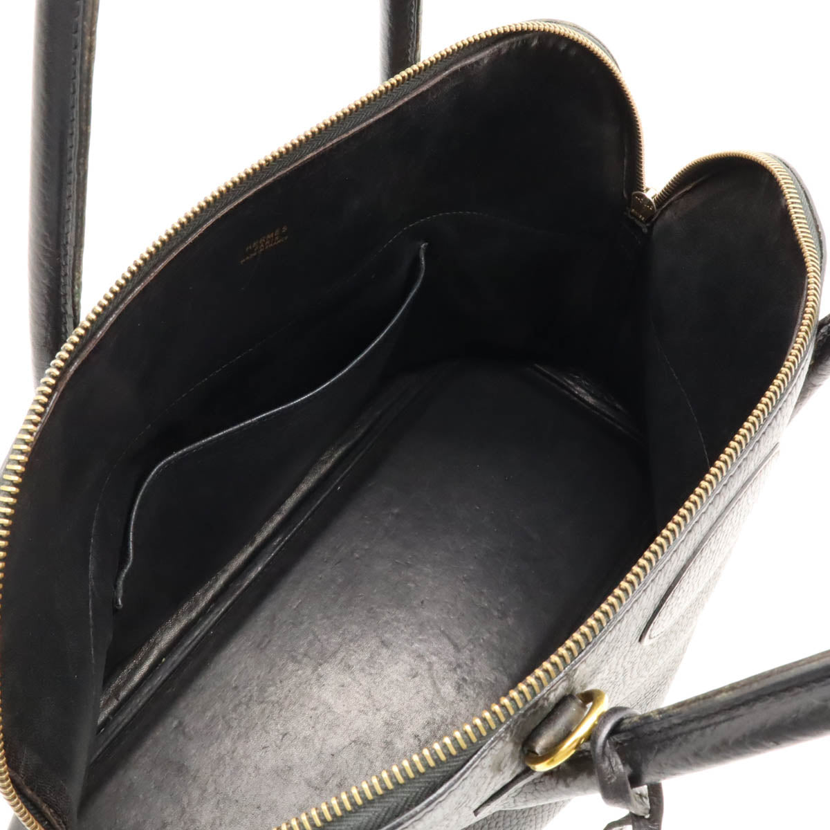 Hermes Bolide 35 Black Leather Handbag