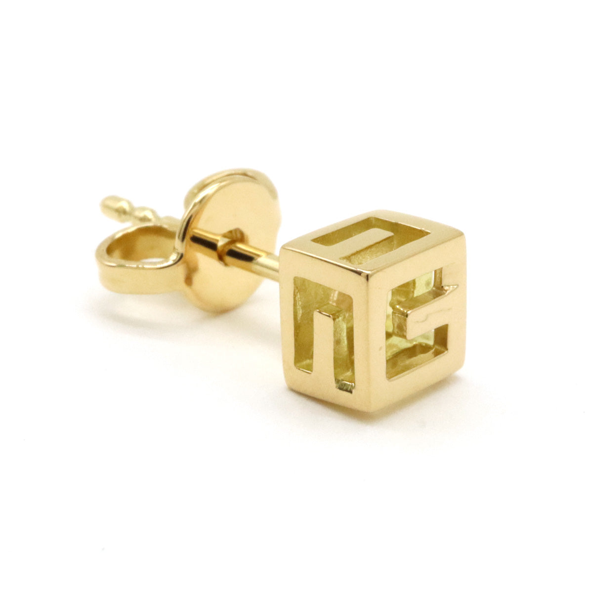 Gucci G Cube G Motif Earrings K18YG Yellow Gold