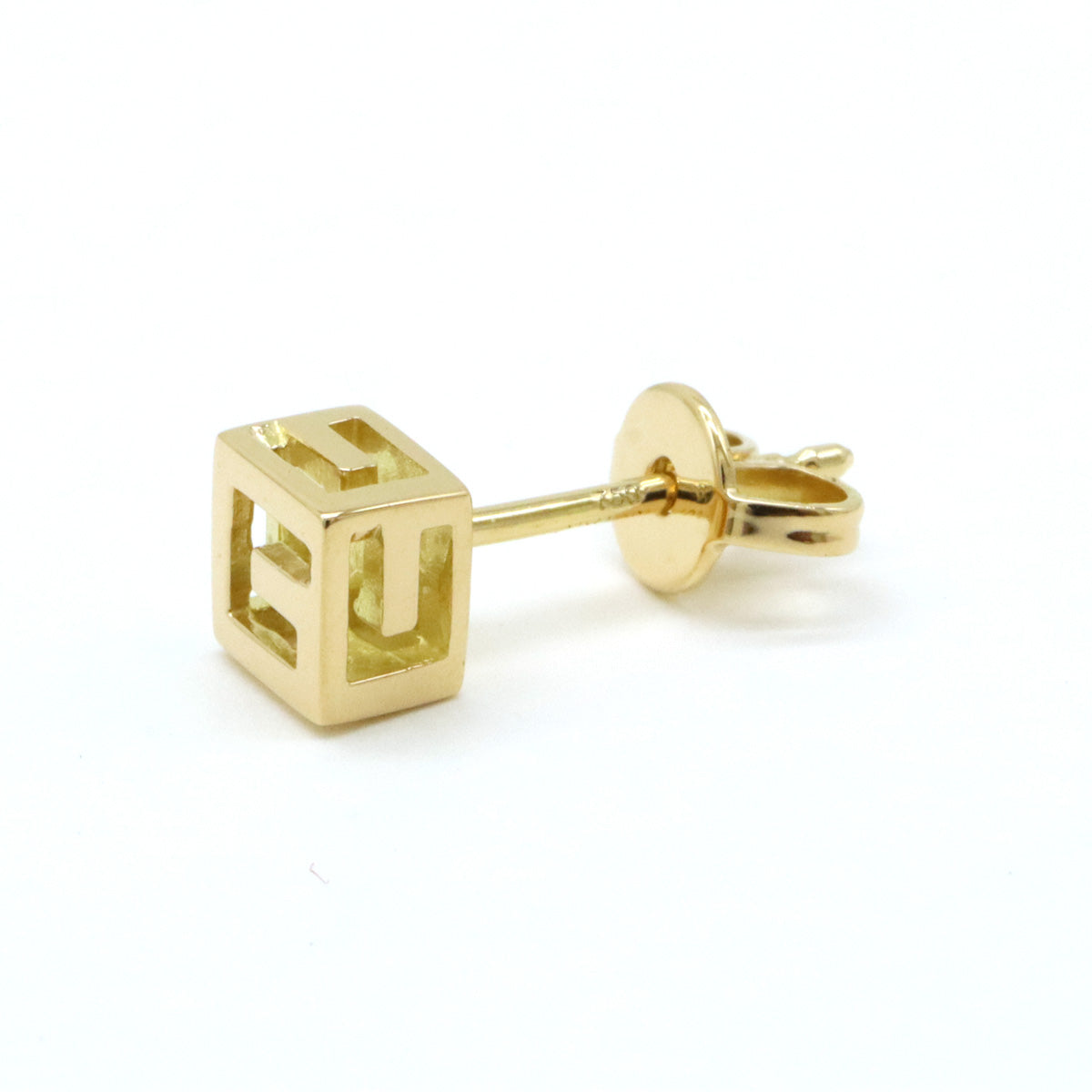 Gucci G Cube G Motif Earrings K18YG Yellow Gold