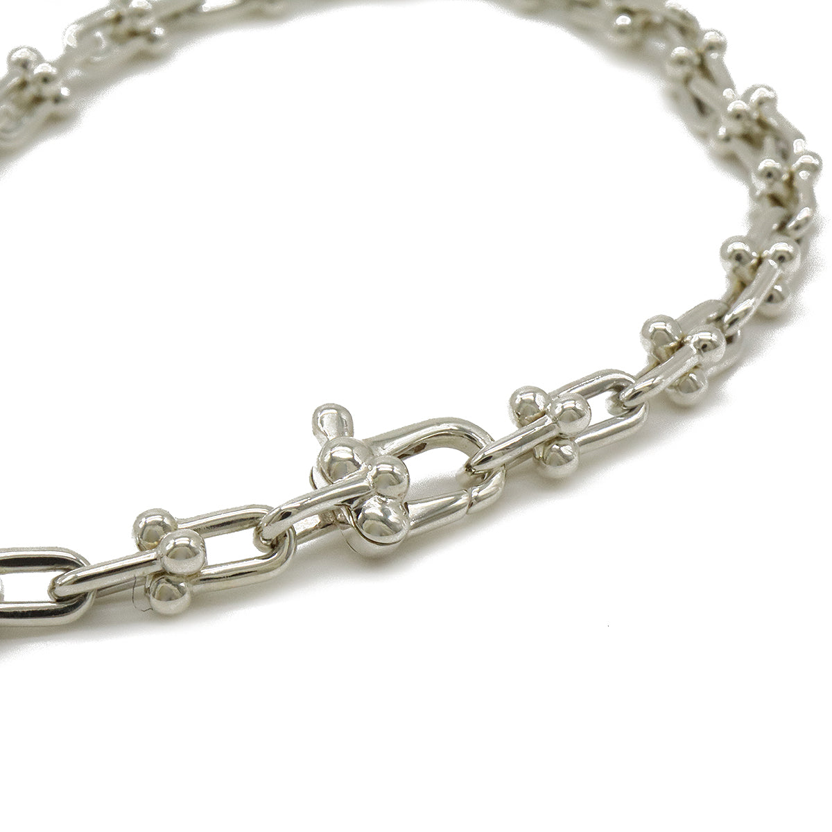 Tiffany & Co. Hardware Micro Link Bracelet SV925 Sterling Silver in Pristine Condition