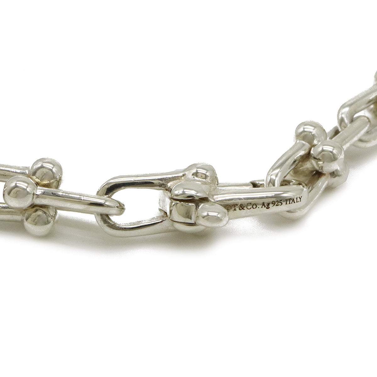 Tiffany & Co. Hardware Micro Link Bracelet SV925 Sterling Silver in Pristine Condition