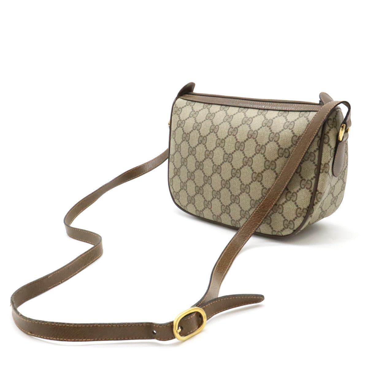 Gucci Old Gucci Sherry Line Shoulder Bag Brown