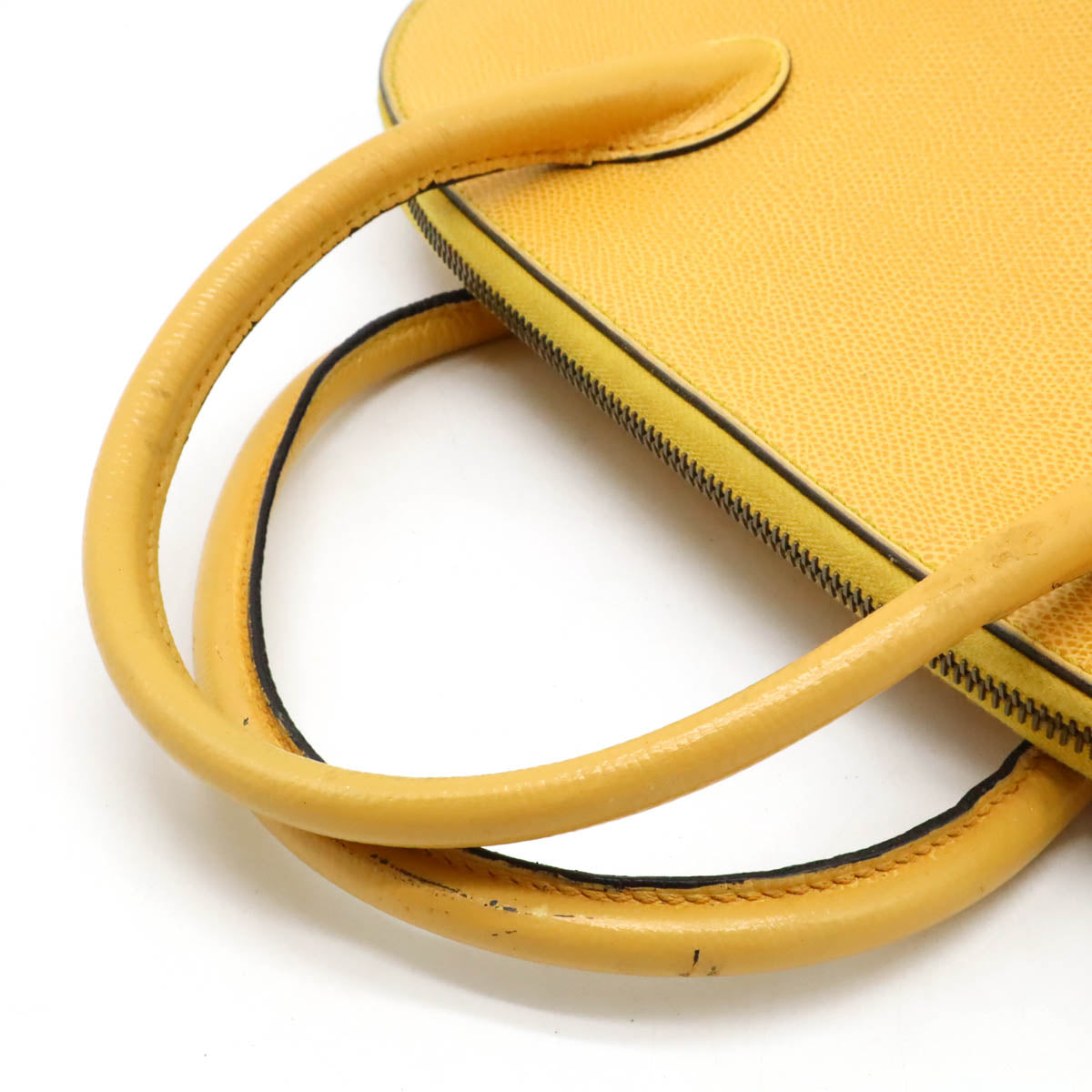 Celine Leather 2WAY Handbag Tote Yellow in Very Good Condition