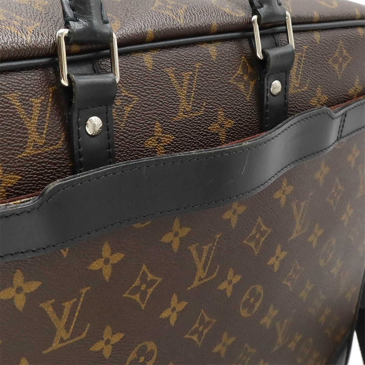 Louis Vuitton Monogram Macassar PDV Voyage GM Business Bag M40224