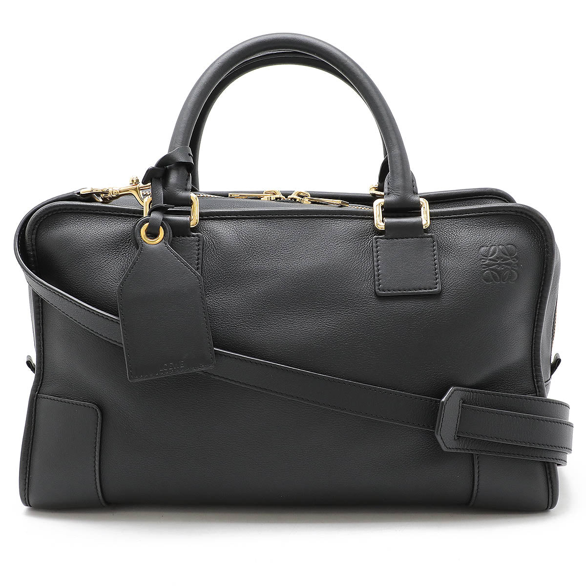 Loewe Leather Amazona 36 Handbag Black