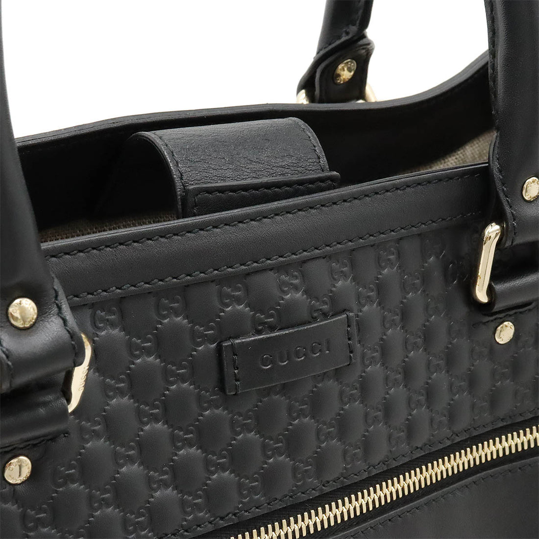 Gucci Microguccissima Leather Tote Bag Black