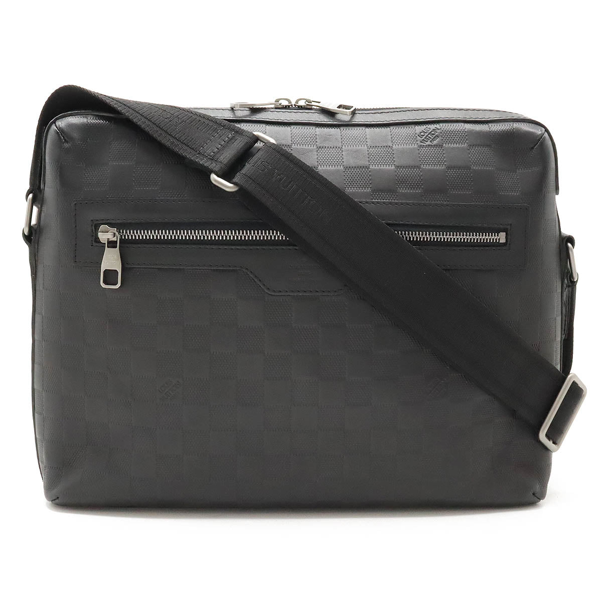 Louis Vuitton Damier Calypso MM Shoulder Bag Black