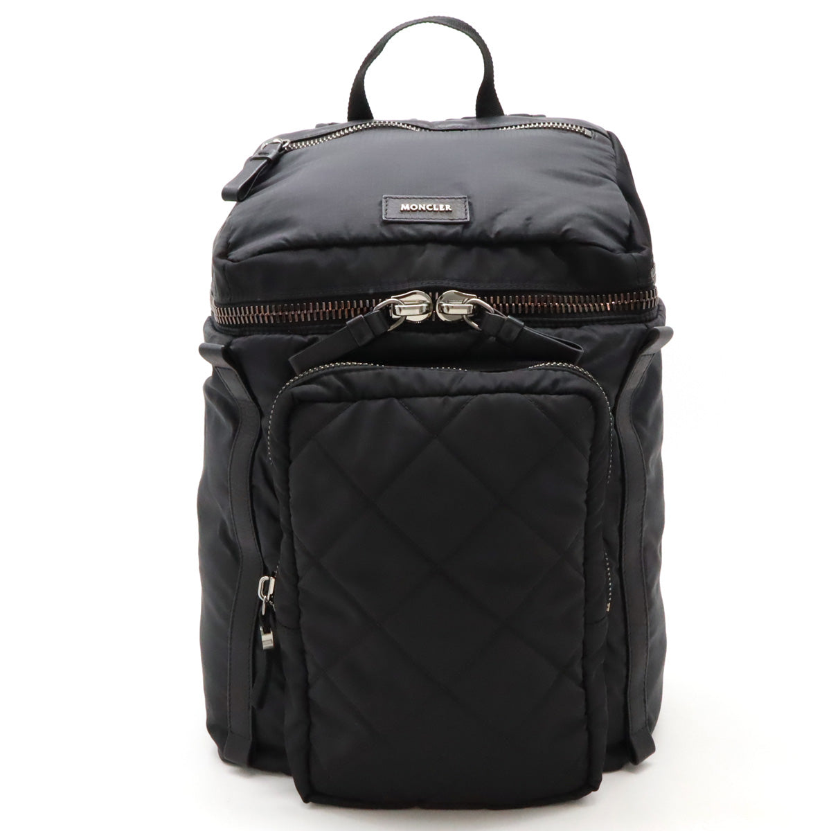 Moncler Nylon Leather Backpack Black