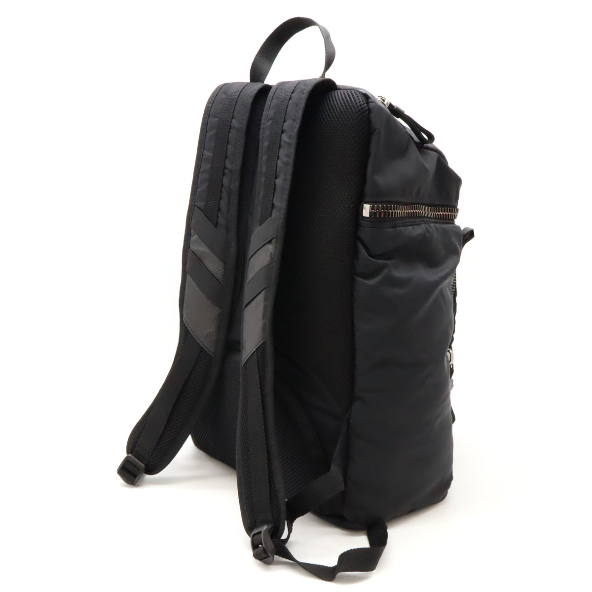 Moncler Nylon Leather Backpack Black